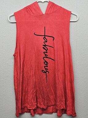 Vintage Color Bear Hooded Tank Top Womens M Gorpcore Loungewear Gym Soft Girl